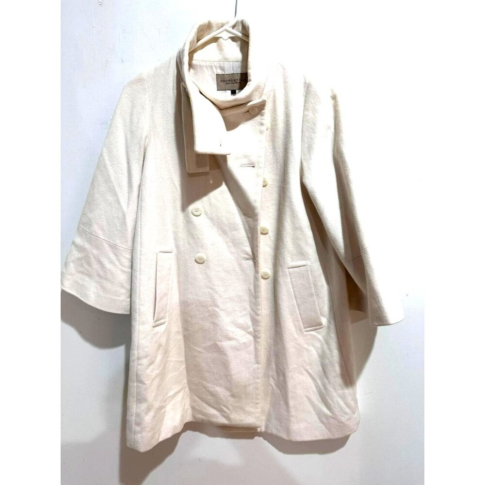 Proportion Body Dressing Ivory Double Breasted Coat Size 3